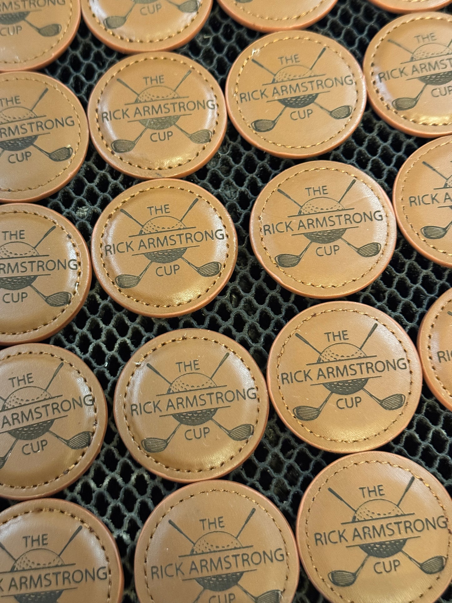 Leather Magnetic Engraved & Personalized Golf Ball Marker