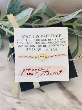 Cross bracelet encouragement gift! Box & ribbon included! Gift for friend, birthday gift, cross bracelet