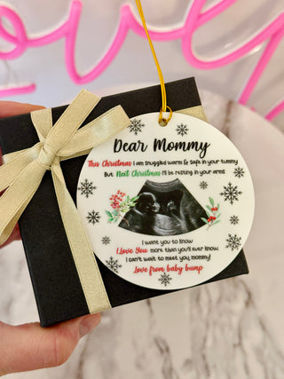 Pregnancy Christmas Ornament, Gift for New Mom! Gift box & ribbon included!