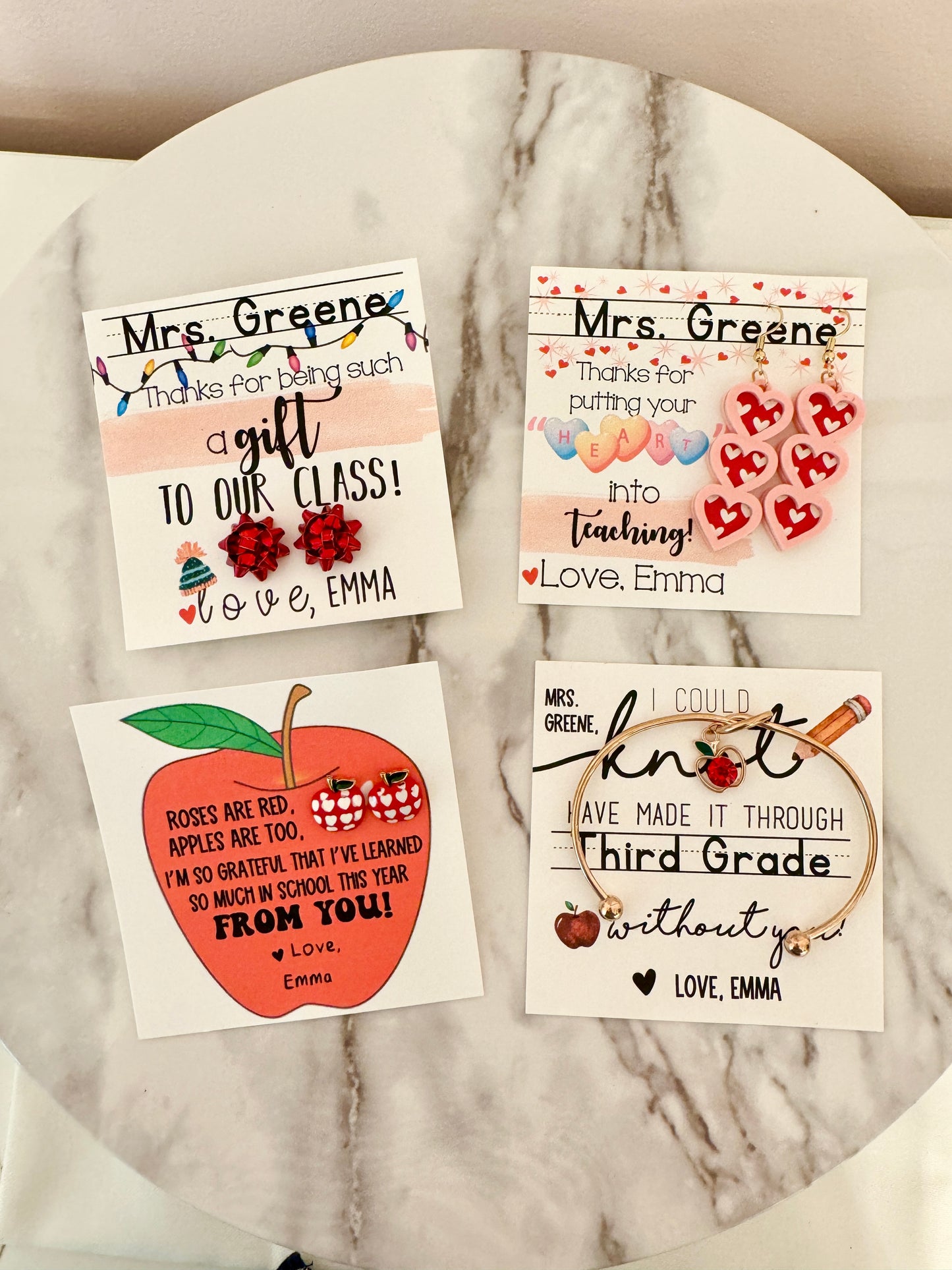 4 Pack of Teacher Gifts! Order this gift set and be set for the year! A gift for each holiday & occasion!