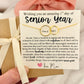 Senior Year High School Infinity Necklace gift for daughter or friend, Non-Tarnish, hypoallergenic, card, box + ribbon included!