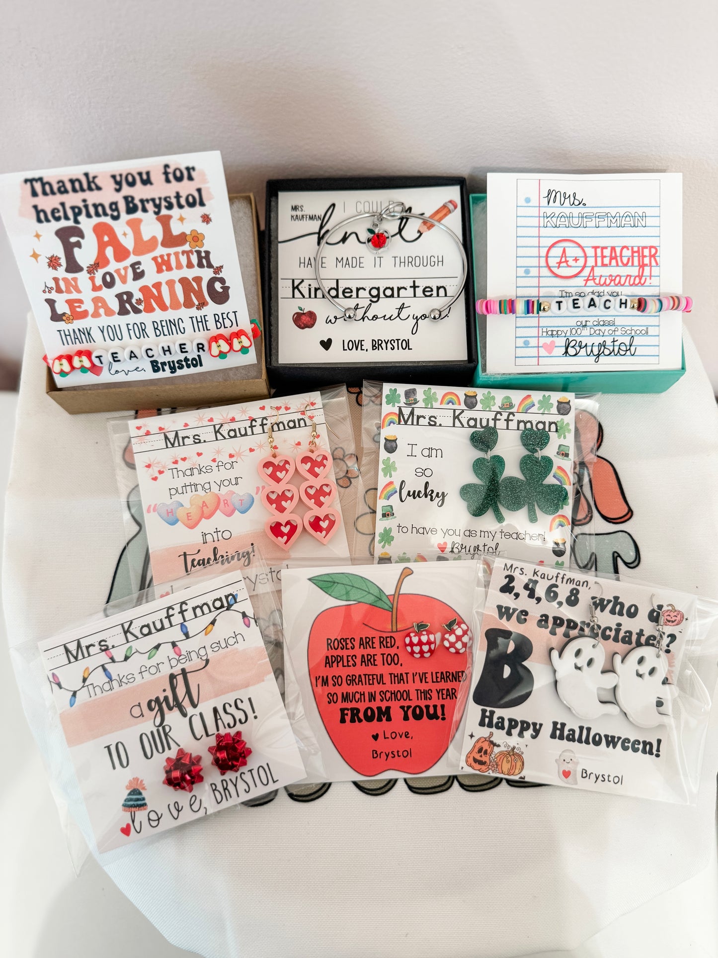 8 Pack of Teacher Gifts! Order this gift set and be set for the year! A gift for each holiday & occasion!