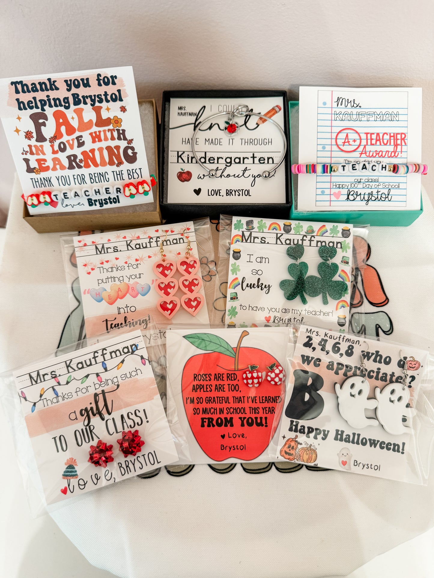 8 Pack of Teacher Gifts! Order this gift set and be set for the year! A gift for each holiday & occasion!