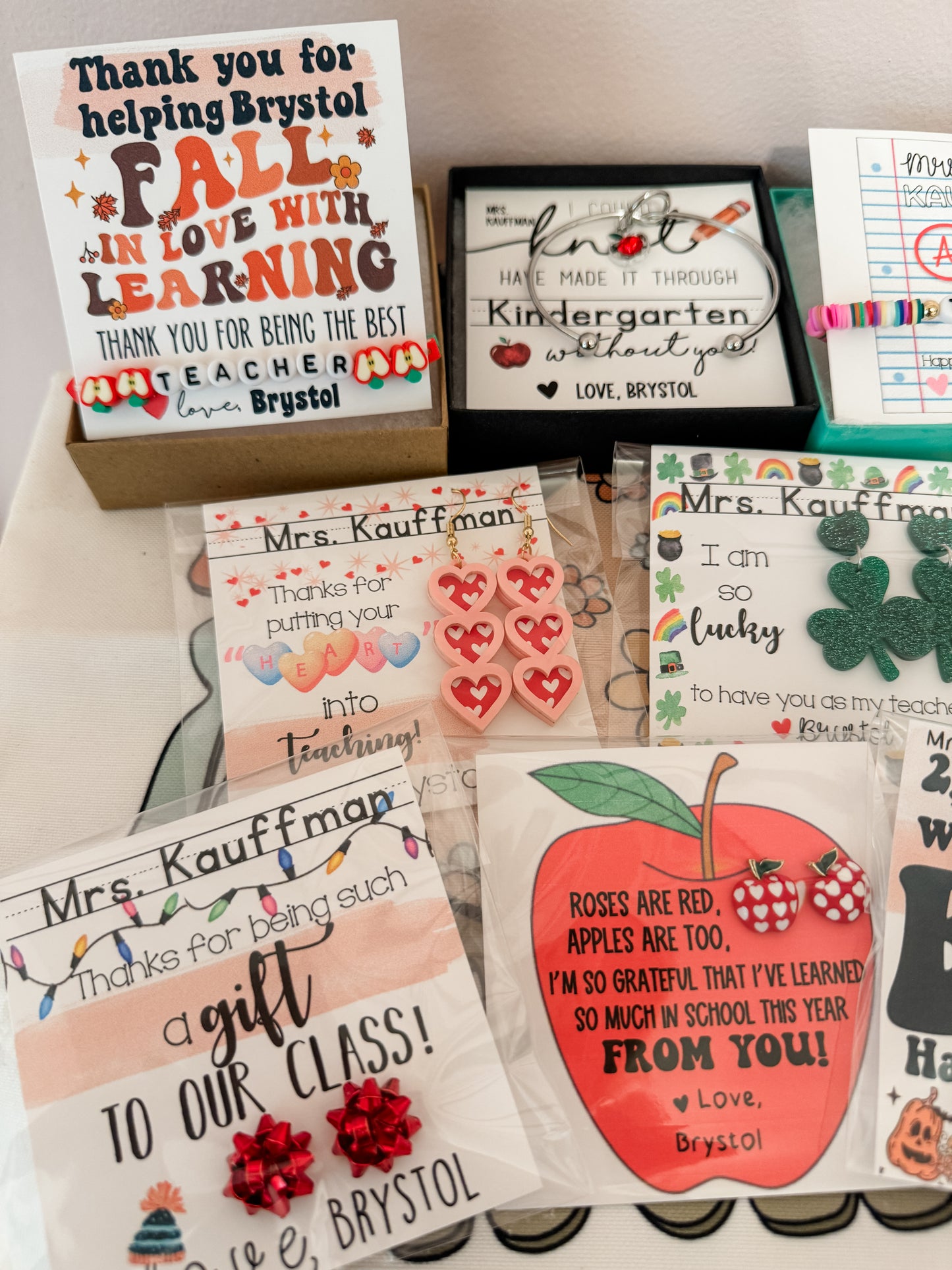 8 Pack of Teacher Gifts! Order this gift set and be set for the year! A gift for each holiday & occasion!