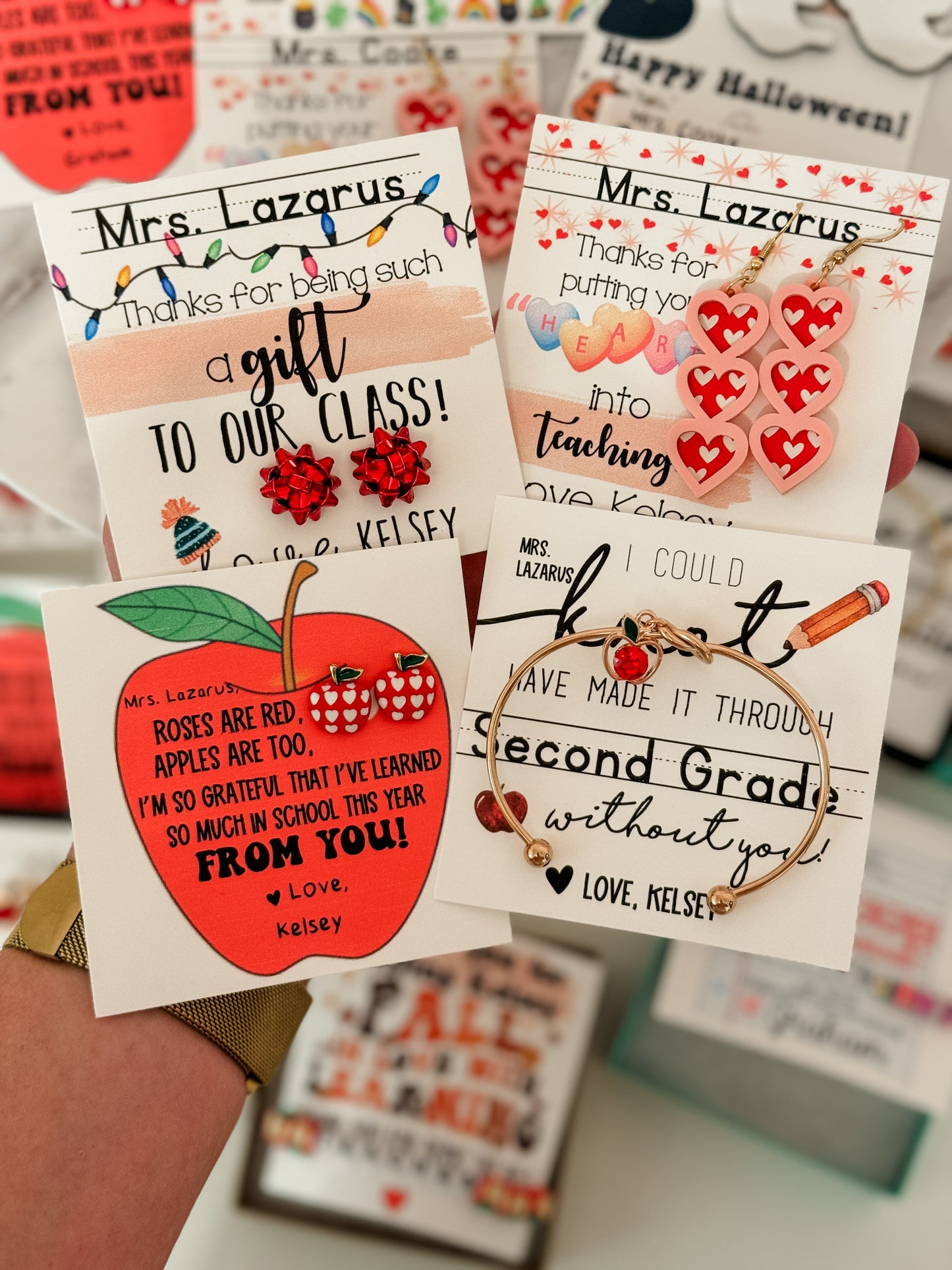 4 Pack of Teacher Gifts! Order this gift set and be set for the year! A gift for each holiday & occasion!