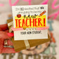 New Teacher! Back to School Love Bracelet! Card, box and ribbon included!