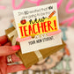 New Teacher! Back to School Love Bracelet! Card, box and ribbon included!