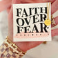Faith Over Fear Gold, stainless steel, non-tarnish necklace with card, box & ribbon included!