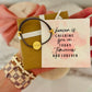Heaven is Cheering for you today! Gold Loved adjustable bracelet with card, box & ribbon