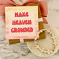 Make Heaven Crowded, Stone Marble Cross Bracelet with card, box & ribbon