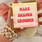 Make Heaven Crowded, Stone Marble Cross Bracelet with card, box & ribbon