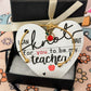 I can KNOT wait for YOU to be my teacher! Knot bangle with apple charm, card, box & ribbon!