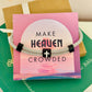 Make Heaven Crowded Cross Bracelet, Gray corded, black and white cross with card, box & ribbon included!