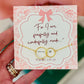Pink! For I am Fearfully & Wonderfully Made, New Mom Infinity Necklace- Non-Tarnish!