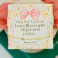 May the God of Hope & Peace Fill your heart, Gold cross Non-Tarnish Bracelet, box & ribbon included!