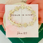Jesus is King, Marble cross bracelet, box, card & ribbon included!