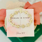 Jesus is King, Marble cross bracelet, box, card & ribbon included!
