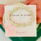 Jesus is King, Marble cross bracelet, box, card & ribbon included!