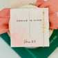 Jesus is King Card with Gold Cross Bracelet, Non-Tarnish, card, box & ribbon included!