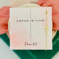 Jesus is King Card with Gold Cross Bracelet, Non-Tarnish, card, box & ribbon included!