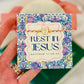 Rest In Jesus, pink & gold rope cross bracelet, adjustable, non-tarnish, card, box & ribbon included!