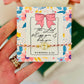 The Lord Bless you & Keep you, Pink & Gold cord cross bracelet, box & ribbon included!