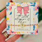 The Lord Bless you & Keep you, Pink & Gold cord cross bracelet, box & ribbon included!