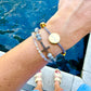Heaven is Cheering for you today! Gold Loved adjustable bracelet with card, box & ribbon