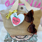 Teacher Summer Bag, sunglasses & heart apple card Thank You Gift
