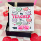 My Teacher is... the BEST TEACHER Pink sweetheart studs! Valentine's Day gift, Thanks for being the best teacher, teacher gift, personalized card, box & ribbon!