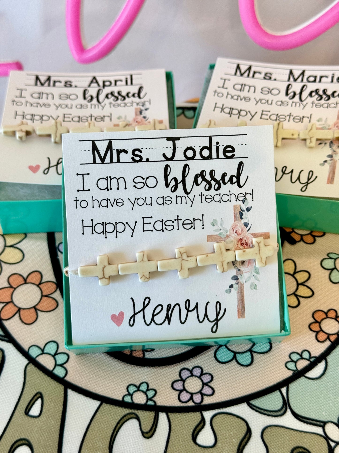 Easter Cross Bracelet Teacher Gift