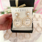 Bridal Party Pearl Circle Statement Earrings