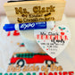 Teacher Claus, Engraved Personalized Whiteboard Eraser with card + Marker & Giftwrap!