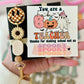 Fall Checkered Smile Face Teacher Lanyard, Halloween, Thanksgiving, Grateful for you gift! Card, Box & ribbon included!