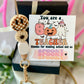 Fall Checkered Smile Face Teacher Lanyard, Halloween, Thanksgiving, Grateful for you gift! Card, Box & ribbon included!