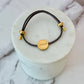 Heaven is Cheering for you today! Gold Loved adjustable bracelet with card, box & ribbon