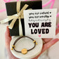 You are LOVED, Engraved "Loved", adjustable bracelet, hypoallergenic & NON-Tarnish! Encouragement gift, college gift, gift for daughter, gift for mom!