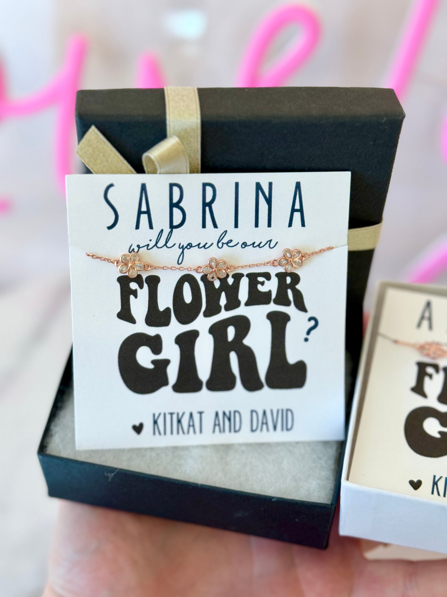Will you be my Flower Girl? Dainty Flower bracelet!