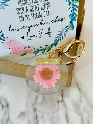 Flower Girl Key Chain