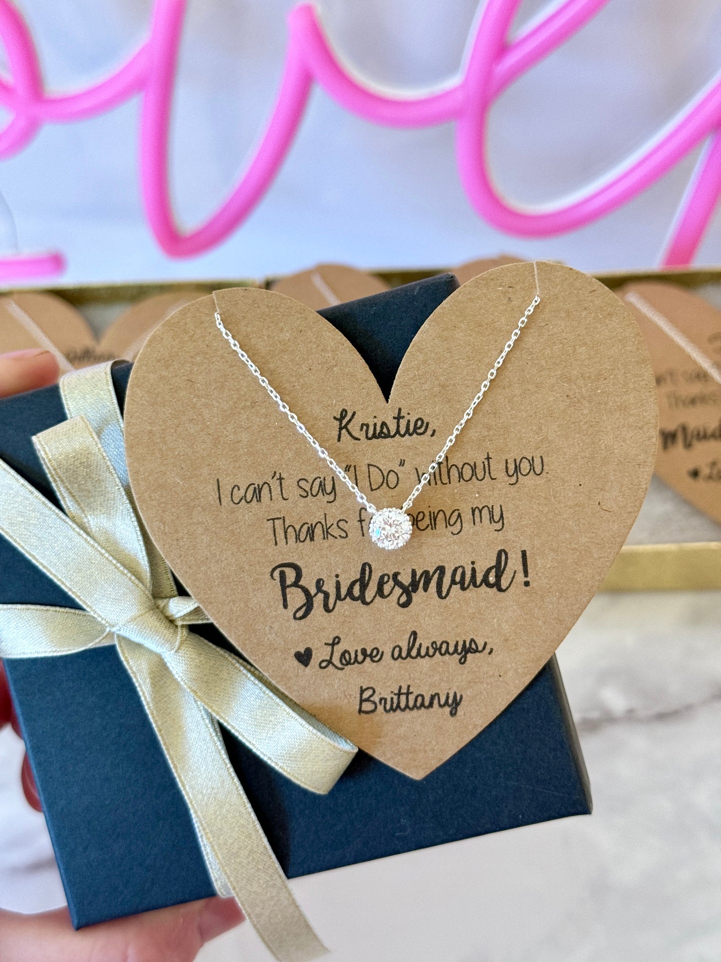 Can't Say "I Do" Without You! Thank you Dainty Necklaces