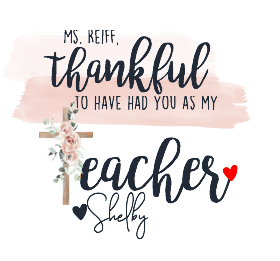 End of Year Teacher Thank You Heart Studs