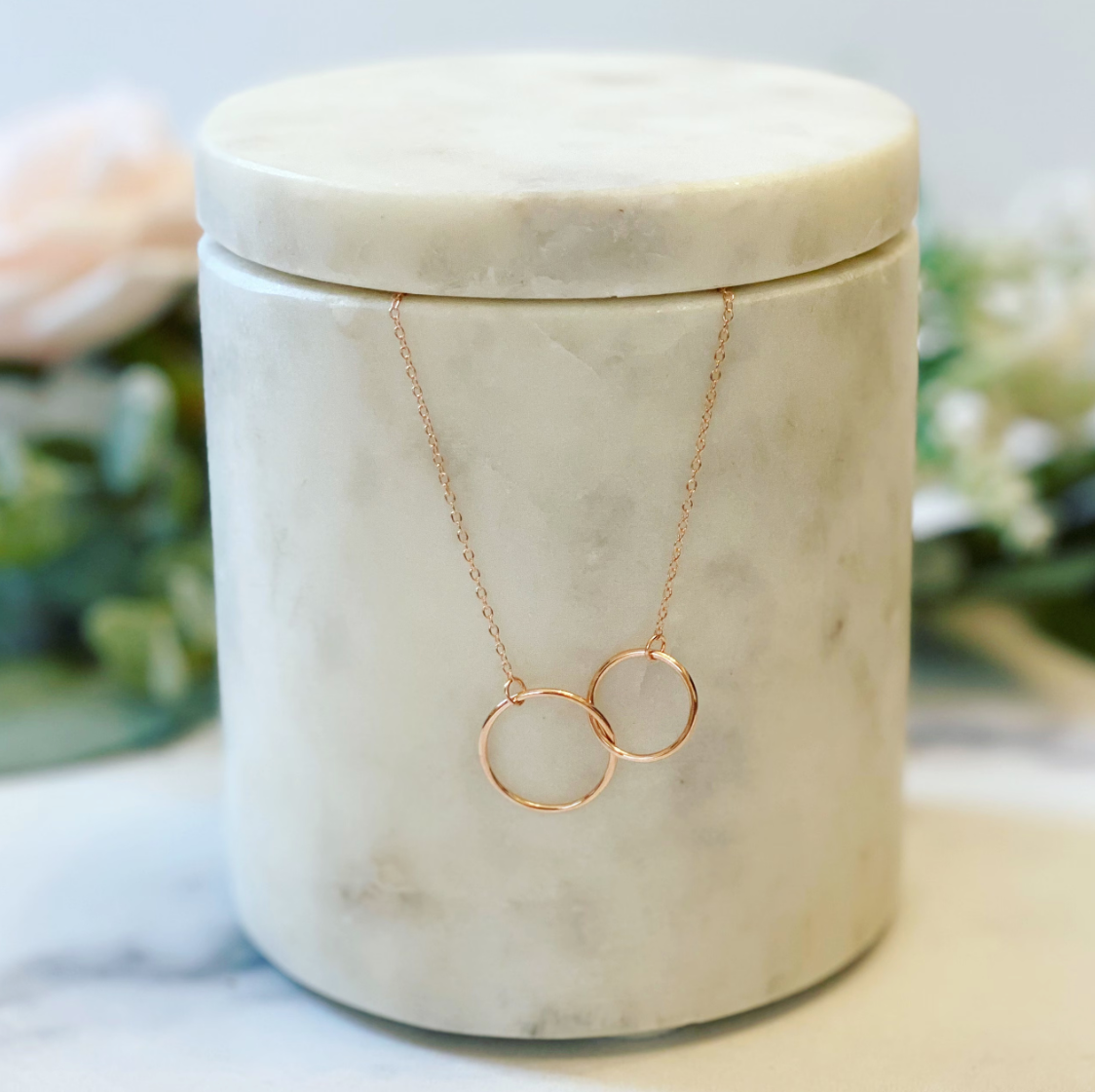 Pink! For I am Fearfully & Wonderfully Made, New Mom Infinity Necklace- Non-Tarnish!