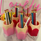 Engraved Teacher Pencils Christmas Gift, with pencil cup & gift wrap!