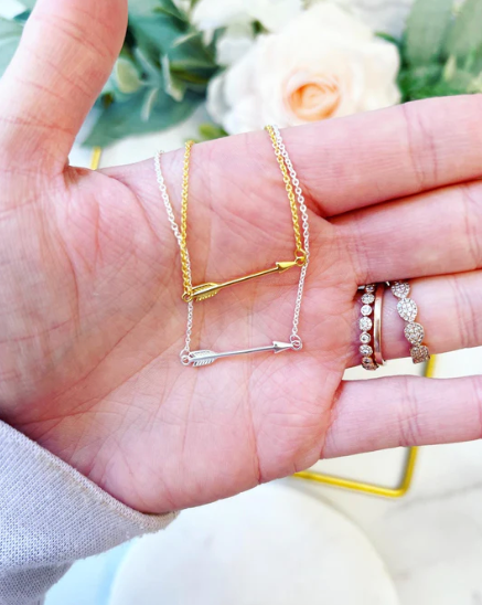 Double Arrow Necklace Gift