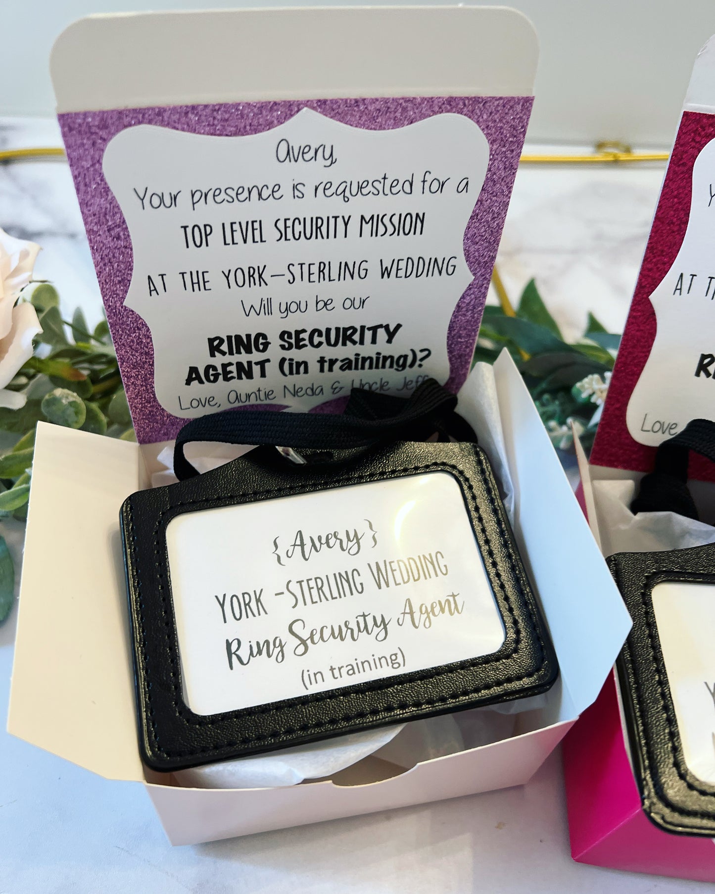Ring Bearer Gift Box with Ring Security Lanyard