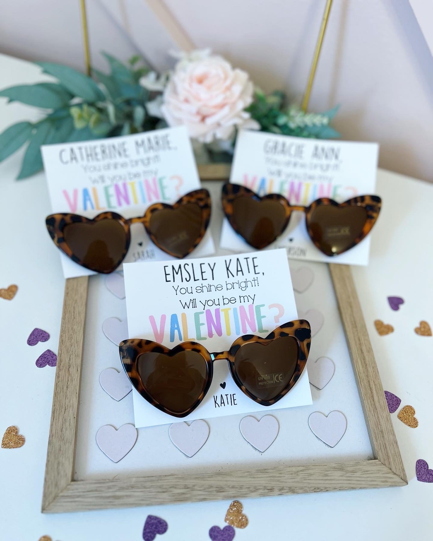 Valentine's day kids heart sunglasses!