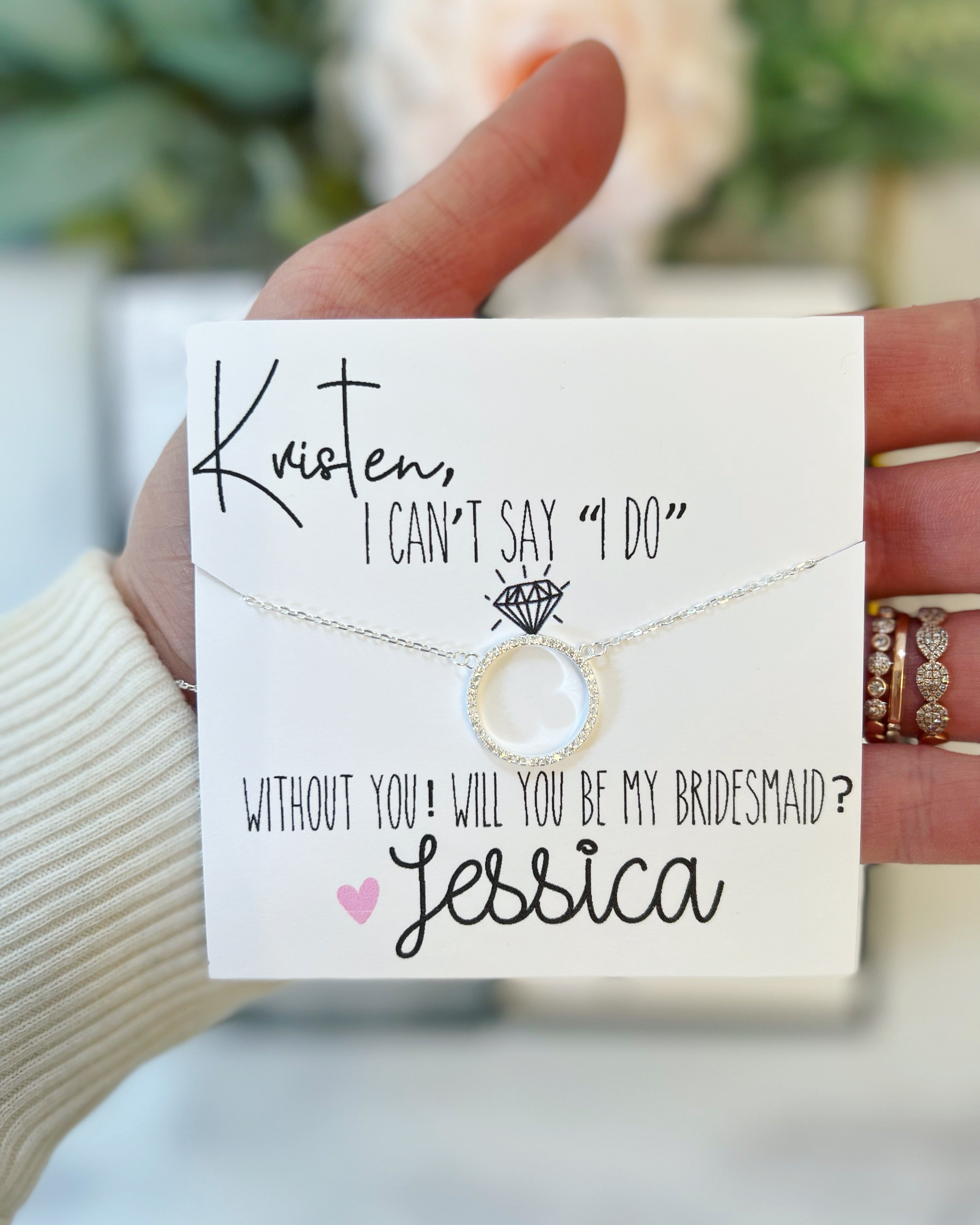 Will You Be My Bridesmaid Necklace | Wedding Necklace hot