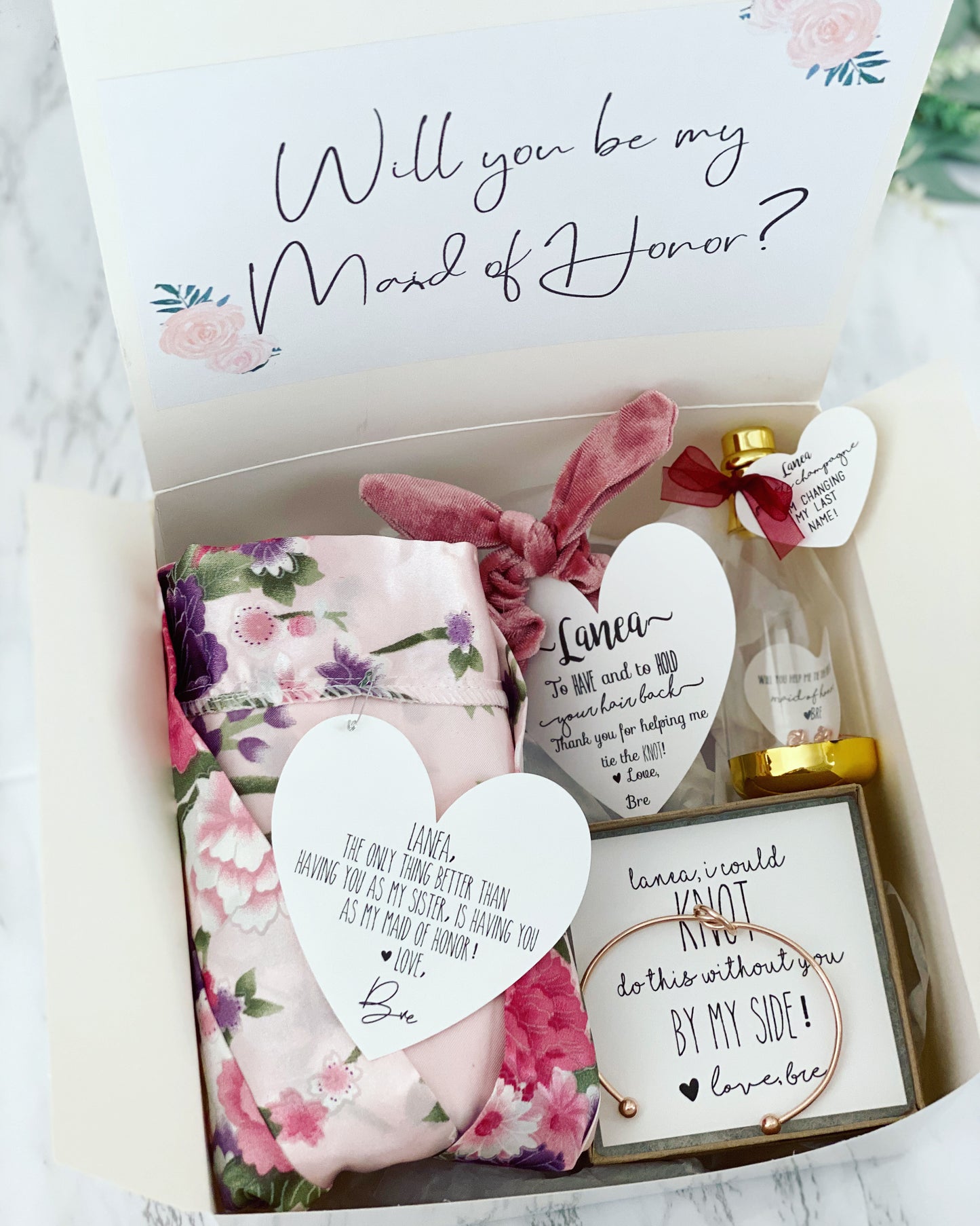 Will you be my Bridesmaid Proposal Box with Robe!