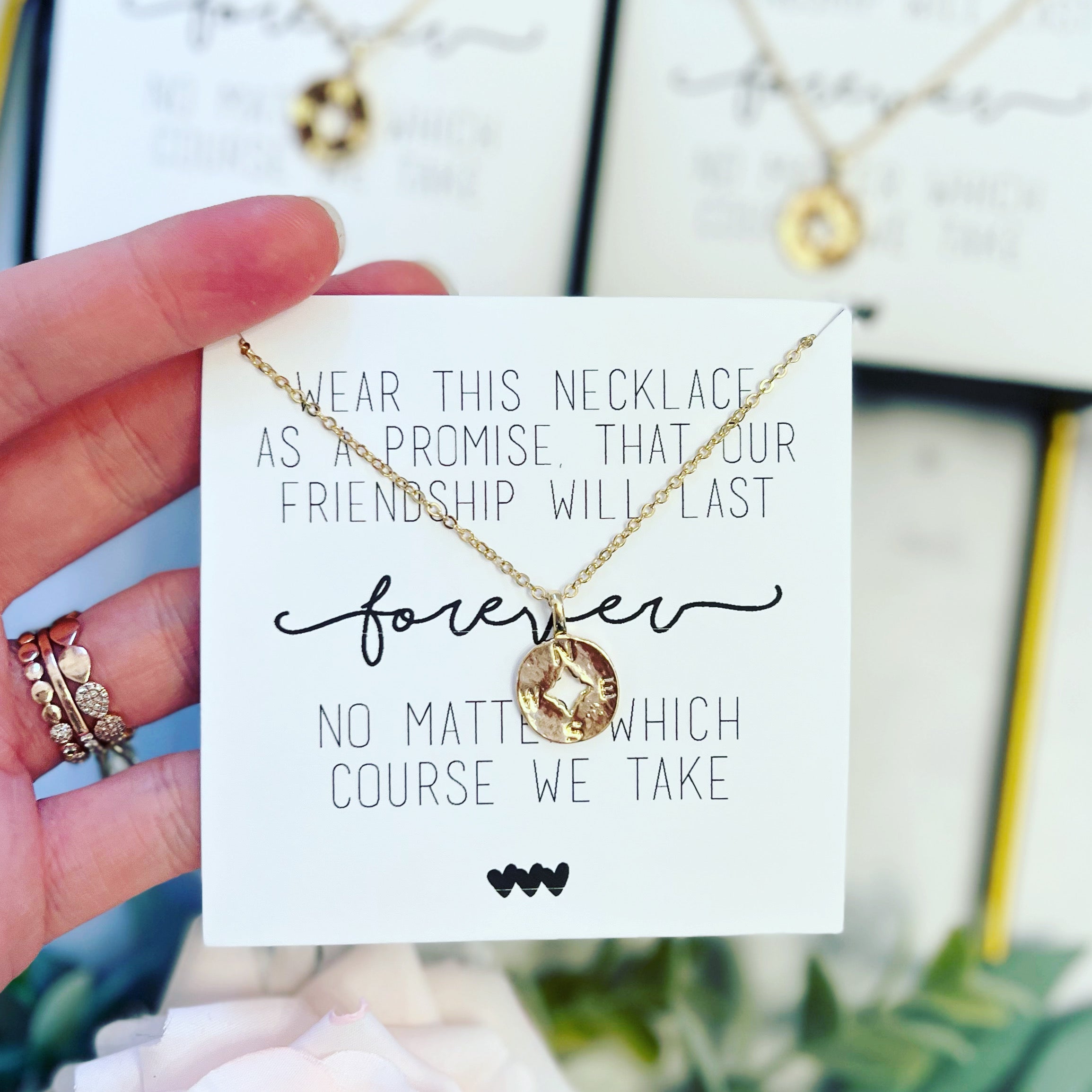 Best friend online compass necklace