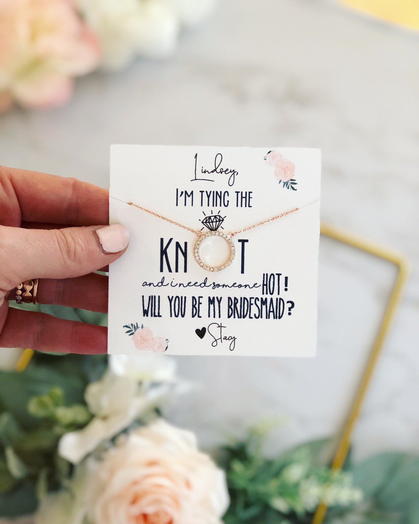 I'm Tying the KNOT Circle Pendant Necklace
